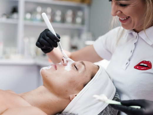 Aesthetician with a Patient